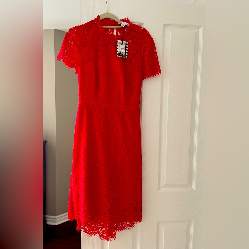 Diane Von Furstenberg Red Lace dress